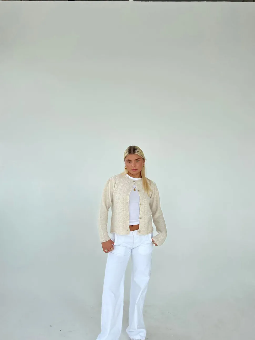 Cilla strikket cardigan - Beige