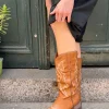 Cille cowboystøvler i imiteret læder - Brun
