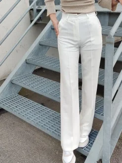 Classic wide bukser off white