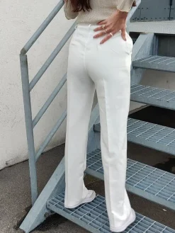 Classic wide bukser off white