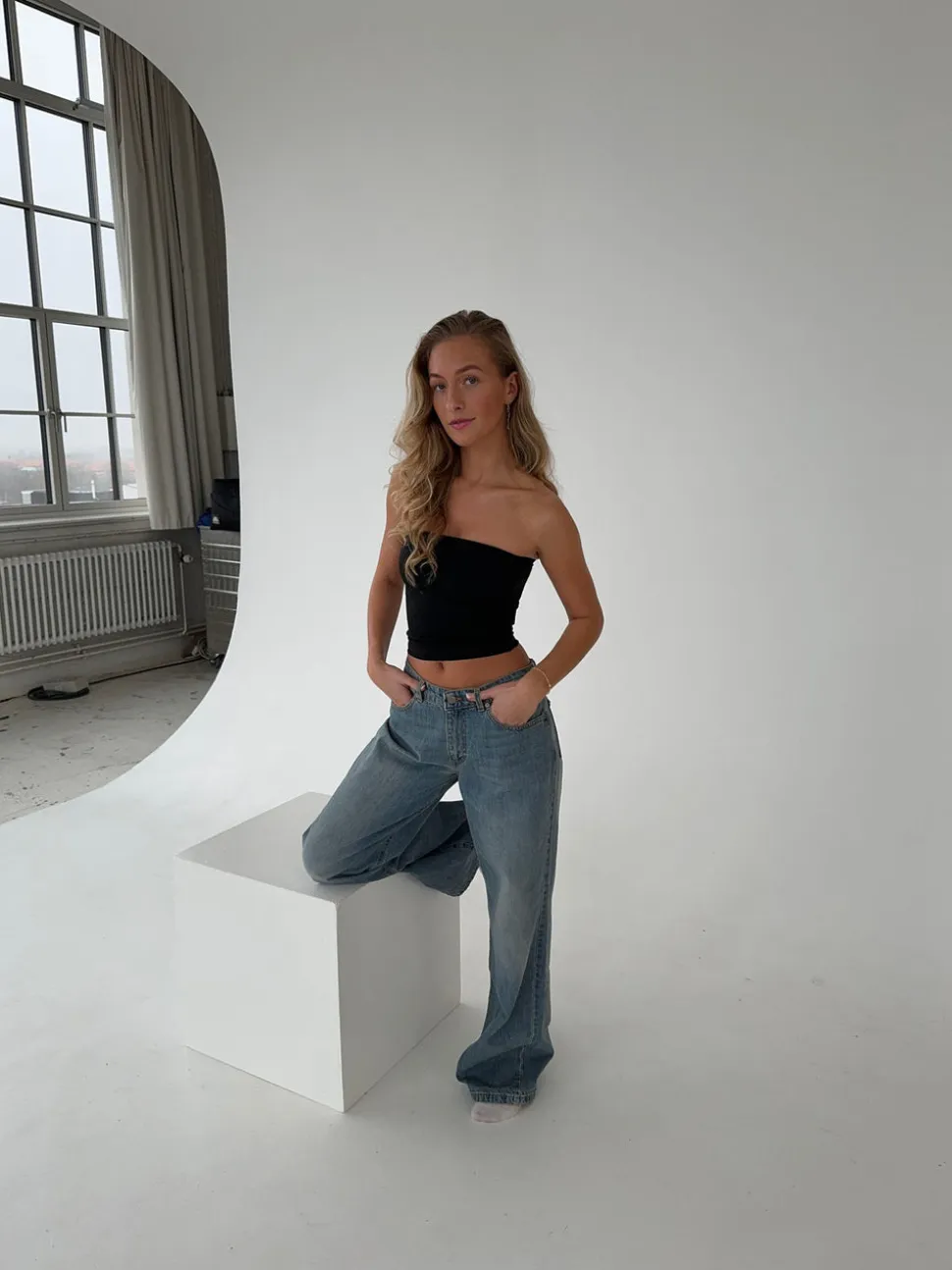 Core tube top - Jet Black