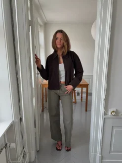 Dalila ruskindsjakke - Brun