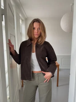 Dalila ruskindsjakke - Brun