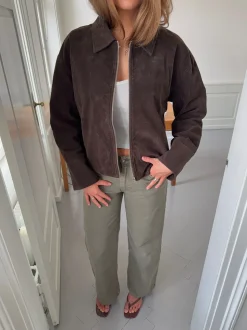Dalila ruskindsjakke - Brun