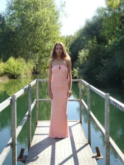 Darcy maxikjole med mønster - Pink