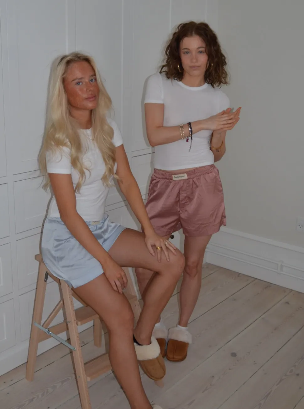 Day dreamin' pyjamasshorts i satin - Rosa