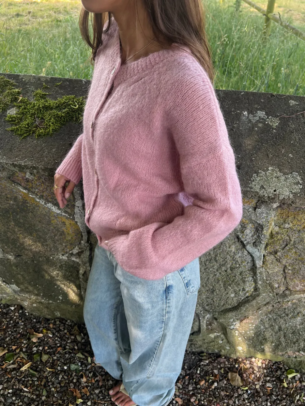 Desideria mohair cardigan - Lyserød