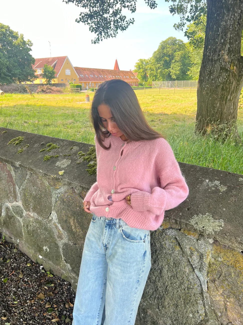 Desideria mohair cardigan - Lyserød