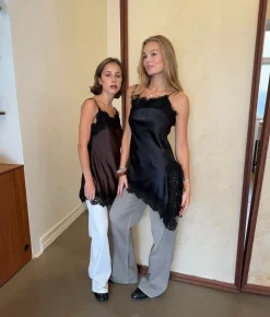 Dixie kjole med blonder - Sort