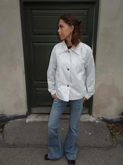 Dolly jakke med polkaprikker - Hvid