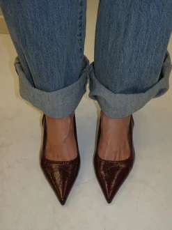 Donnatella slingback hæle - Mørkerød