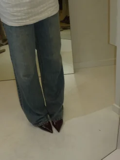 Donnatella slingback hæle - Mørkerød