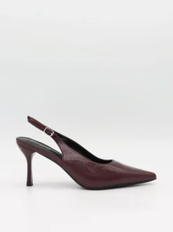 Donnatella slingback hæle - Mørkerød