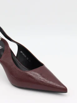 Donnatella slingback hæle - Mørkerød