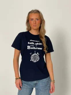 Don't talk shit oversized tee - Navy