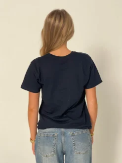 Don't talk shit oversized tee - Navy