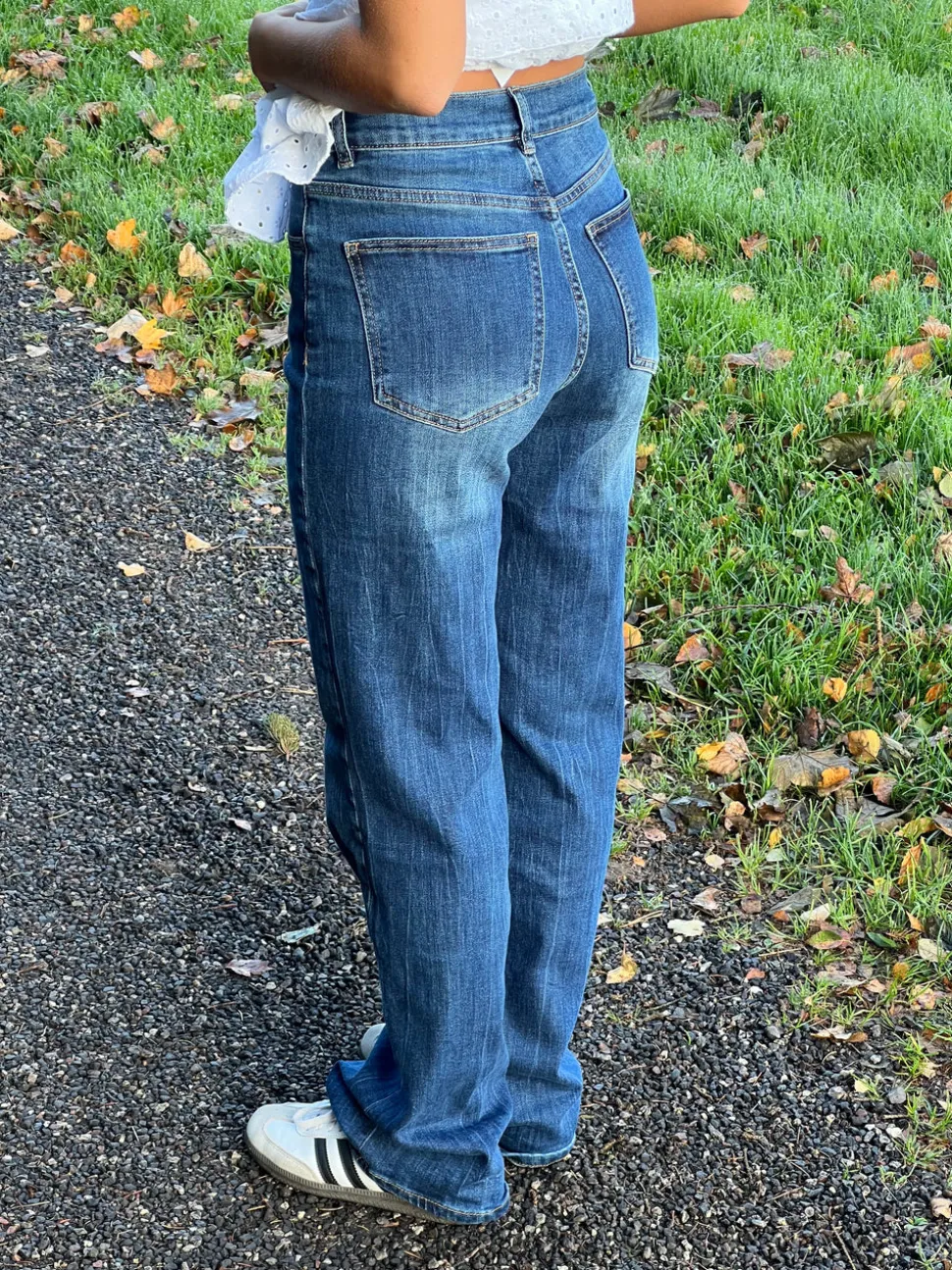 Edelina flare jeans - Blå denim