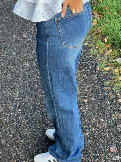 Edelina flare jeans - Blå denim