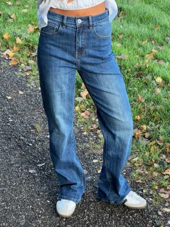 Edelina flare jeans - Blå denim