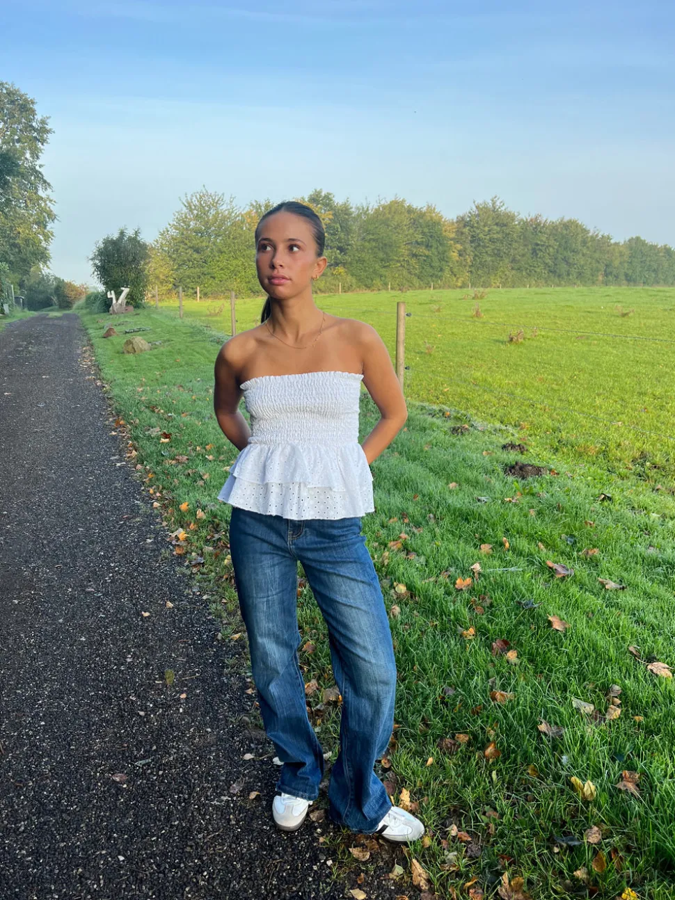 Edelina flare jeans - Blå denim