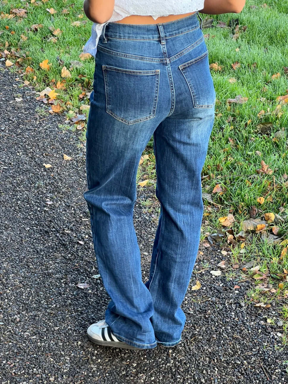 Edelina flare jeans - Blå denim