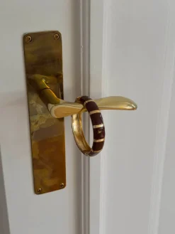 Eivora armbånd med striber - Brun/guld