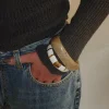 Eivora armbånd med striber - hvid/guld