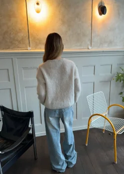Elara mohair striktrøje - Beige