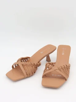 Elba mules med fletdetaljer - Beige