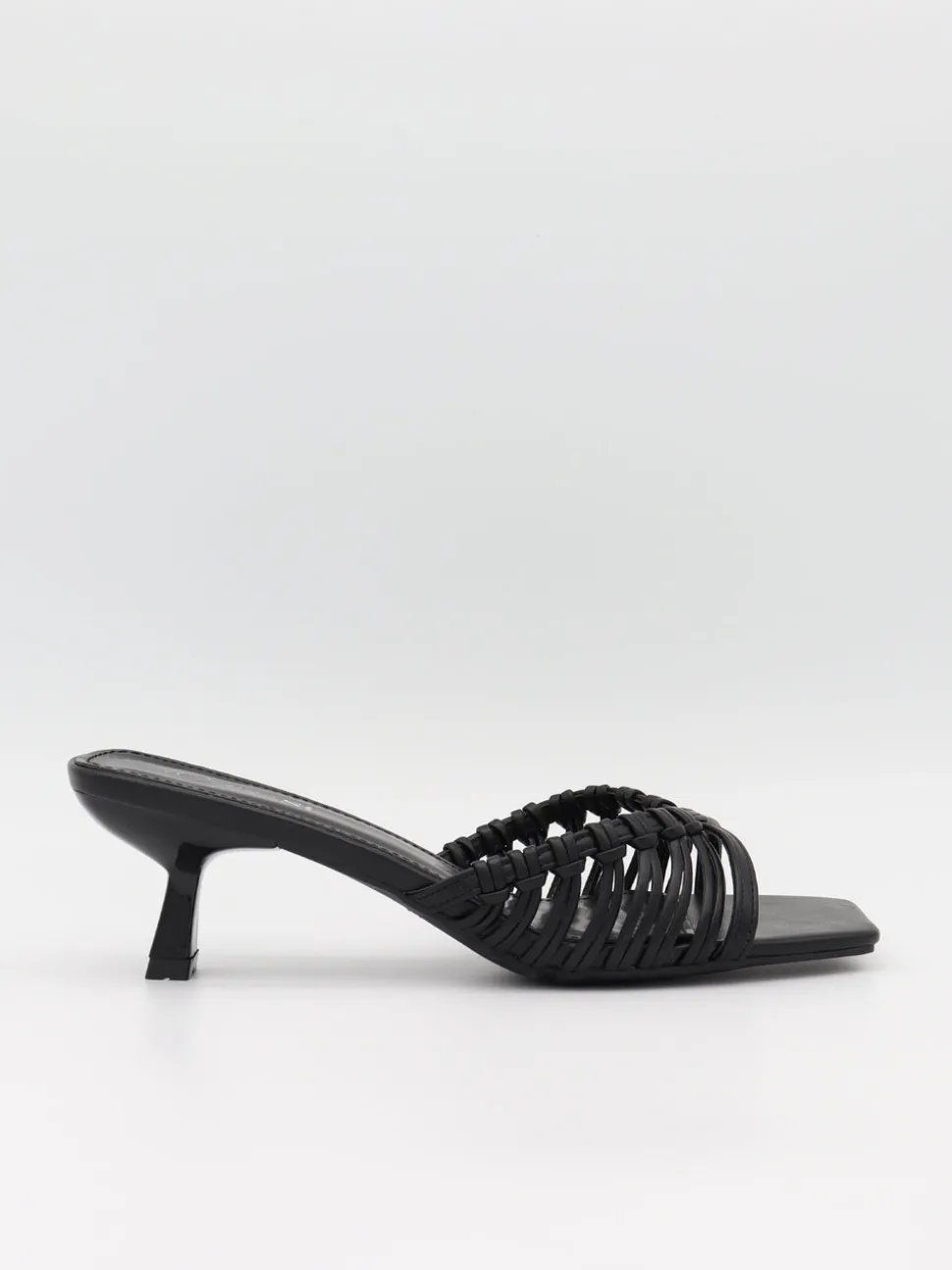 Elba mules med fletdetaljer - Sort
