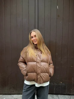 Elin pufferjakke - Brun