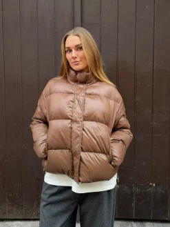 Elin pufferjakke - Brun