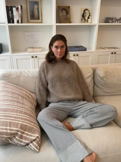 Elina striktrøje - Beige