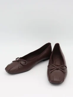 Eline ballerinaer med detaljer - Mørkebrun