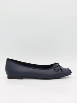 Eline ballerinaer med detaljer - Mørk Navy