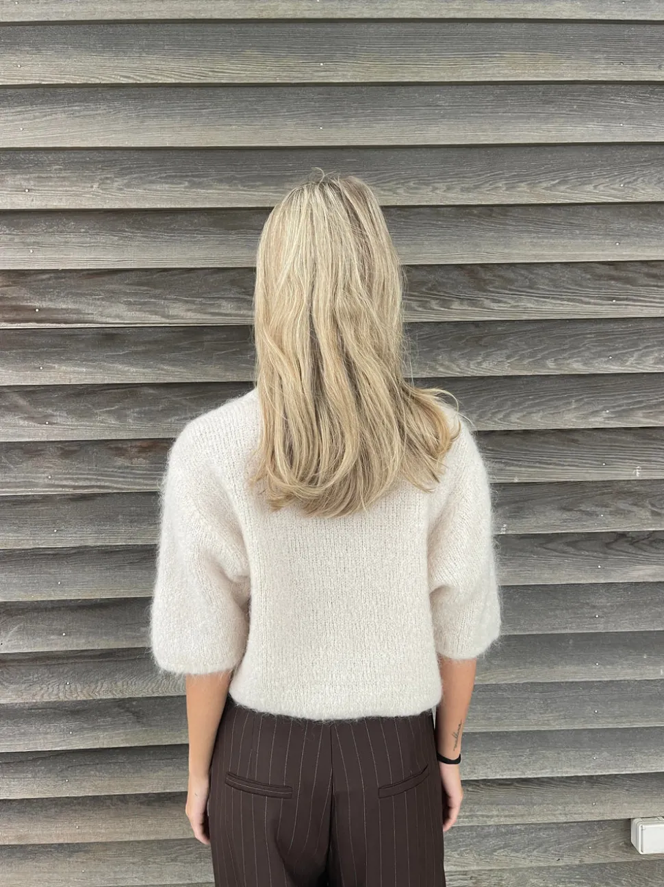 Elise t-shirt strik - Beige