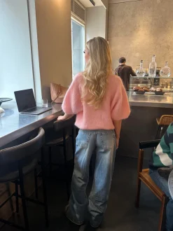 Elise t-shirt strik - Lyserød