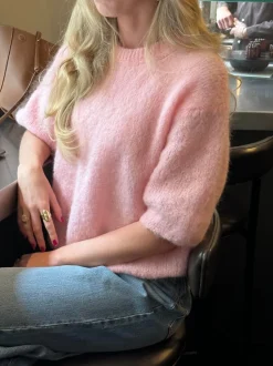 Elise t-shirt strik - Lyserød