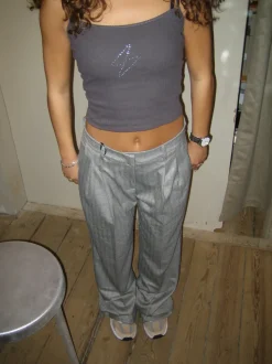 Ellen herringbone bukser - Grå