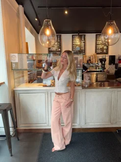 Emmaline lavtaljede jeans - Orange