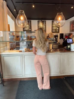 Emmaline lavtaljede jeans - Orange