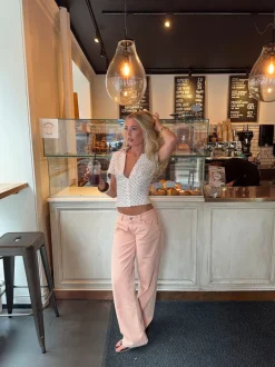 Emmaline lavtaljede jeans - Orange