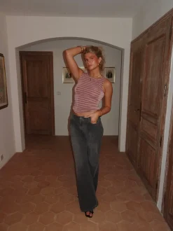 Emmeline glimmertop - Lilla
