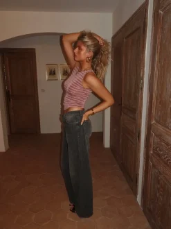 Emmeline glimmertop - Lilla