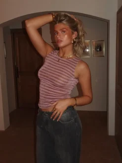 Emmeline glimmertop - Lilla