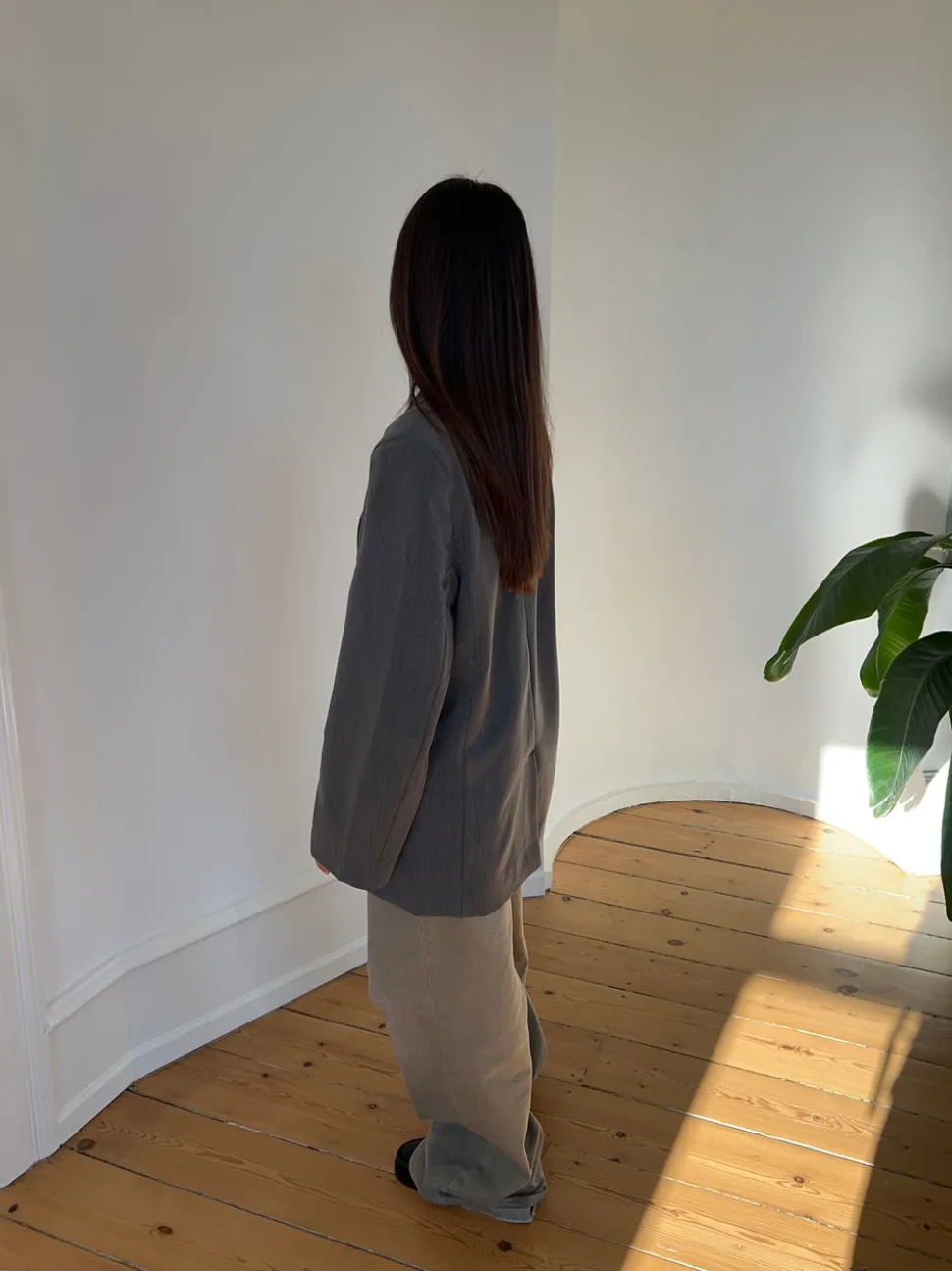 Epsilia oversized blazer - Grå