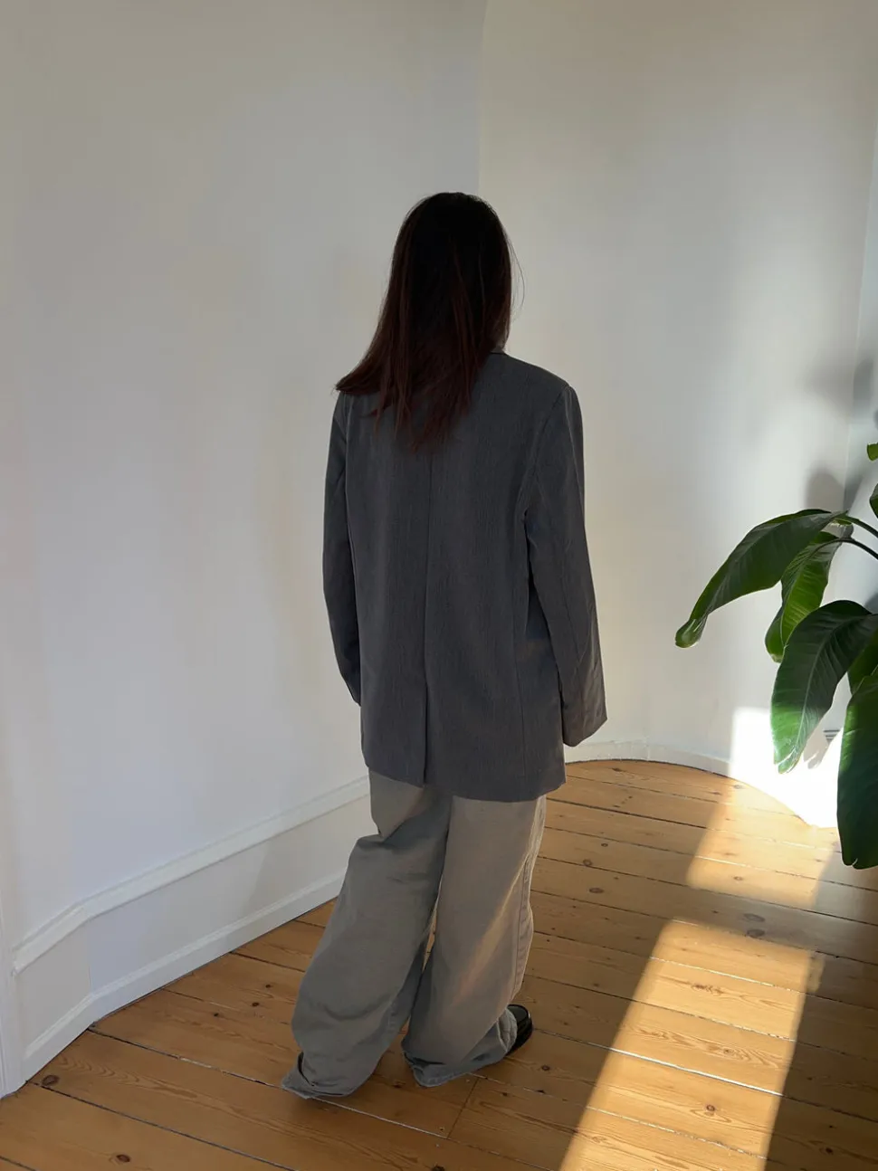 Epsilia oversized blazer - Grå