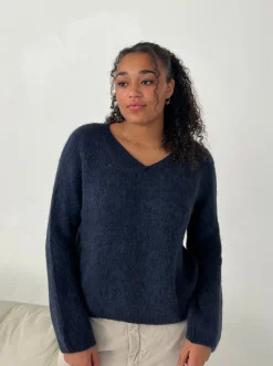 Esma striktrøje - Navy