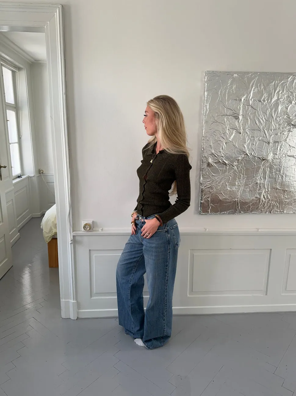 Esmeralda polo cardigan - Kaki