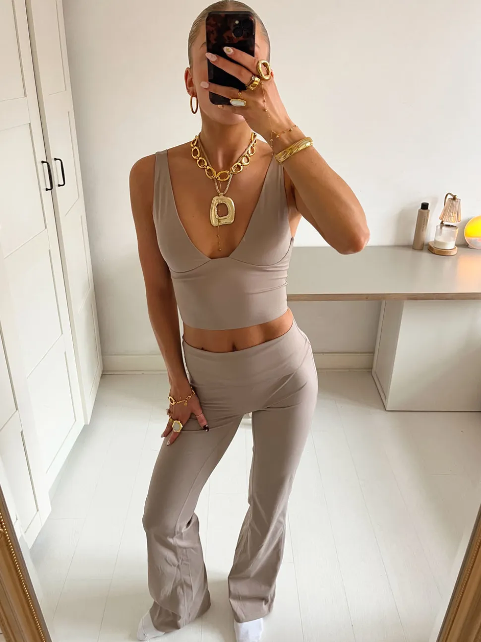 Essential flared pants - Ash